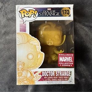 BNIB Funko POP Doctor strange #173 collectable gold glitter
